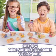 Juego de aprendizaje de asociación de números con 20 piezas de vacas de madera para contabilizar para los juguetes de matemáticas preescolares de aprendizaje de asociación de números, juegos de clasificación de colores y habilidades motoras finas con apilamiento de juguetes Montessori. - Marrón - Ver 6