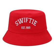 1 Mũ Bucket thêu Swiftie, Mũ xô Unisex thời trang, Mũ chống nắng thoáng khí ngoài trời - trắng - Xem 10