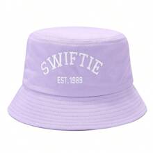 1 Mũ Bucket thêu Swiftie, Mũ xô Unisex thời trang, Mũ chống nắng thoáng khí ngoài trời - trắng - Xem 9