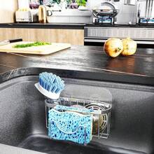 Giá đỡ miếng bọt biển đa chức năng với hình chữ M độc đáo, hai phương pháp lắp đặt Dụng cụ sắp xếp bồn rửa nhà bếp, Hộp đựng bồn rửa bằng thép không gỉ chống gỉ cho miếng bọt biển, bàn chải, nút chặn bồn rửa và dụng cụ cạo - Nhiều màu - Xem 4