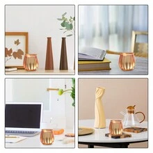Candle Jar Molds, Pumpkin Silicone Concrete Molds With Lid And 5 Sealing Rings, Cement Mold For Candle Vessels For DIY Storing Bottles, Candle Holder, Jewelry Box - A - View 6