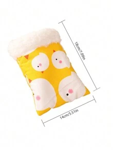 1 件卡通图案毛绒仓鼠睡袋，带柔软衬垫，口袋设计，耐咬，适合仓鼠、刺猬等小型宠物 - 彩色 - 查看 5