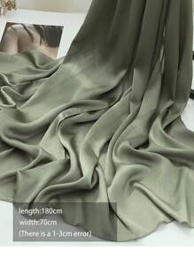 1pc Solid Minimalist Scarf Fashionable Silky Daily For Men Women Boys Girls Gifts Bandana,Hair Band,Head Band Ideal For Dressing Up Your Look - Army Green - View 2