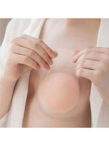 2入組矽膠無痕圓形乳貼，防下垂推上乳貼，適用於吊帶衫 - 粉色 - 查看 6