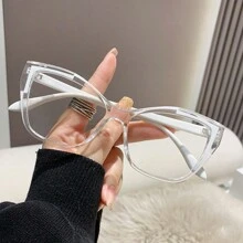 Fashionable Colorful Cat-Eye Fashion Glasses With A Unique Design That Changes With Light, Suitable For Bare-Faced Decoration, College Style, Streetwear, And Casual Outings. Beach Accessories For Women Glasses Shades Basics Fall Winter Women Outfits Clothes Business Casual Gifts Leopard For Summer Beach Vacation,Outdoor,Travel