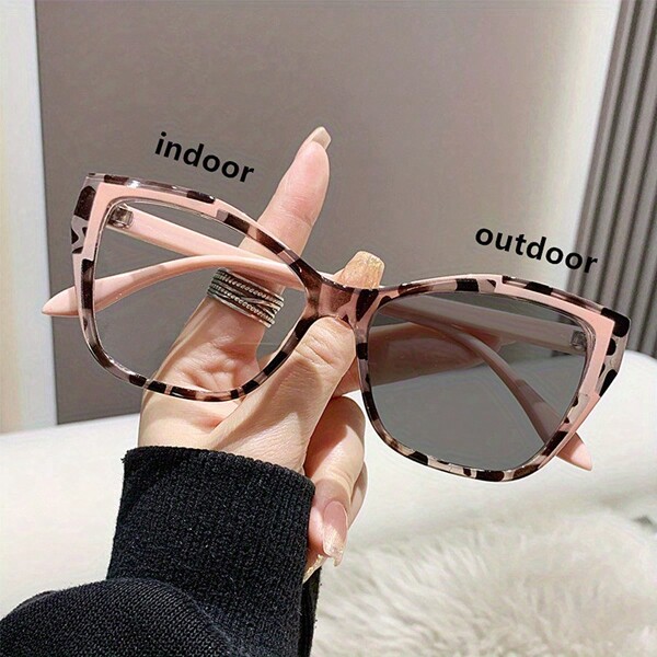 Fashionable Colorful Cat-Eye Fashion Glasses With A Unique Design That Changes With Light, Suitable For Bare-Faced Decoration, College Style, Streetwear, And Casual Outings. Beach Accessories For Women Glasses Shades Basics Fall Winter Women Outfits Clothes Business Casual Gifts Leopard For Summer Beach Vacation,Outdoor,Travel