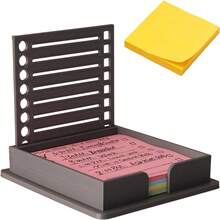 Caja de notas, organizador de notas adhesivas, portalápices, accesorios de escritorio, plantilla de notas adhesivas, suministros de oficina (las notas adhesivas no están incluidas) - Multicolor - Ver 8
