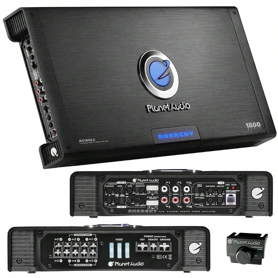 Audio AC1800.5 1800W 5 Channel Car Amplifier Full Range