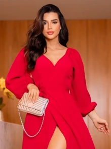 Women Short Dresses - Đỏ - Xem 3