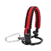 1pc Outdoor Parachute Cord Handmade Braided Cup Handle, Cup Sleeve, Durable Water Bottle Carrier For Outdoor Activities - Supports Up To 64oz
