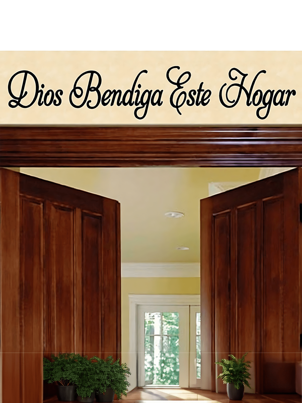 1 peça Abençoe Esta Casa em Espanhol, Adesivo de Parede de Verso Bíblico, Citação de Parede de Jesus Cristianismo para Decoração de Casa Sala de Estar Quarto de Jantar, Adesivos de Parede 21,2*3,9 polegadas