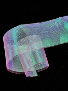 6pcs Nail Stickers, Holographic Gradient Lace, Honeycomb, Grid Fiber Pattern Full Nail Art Decals, DIY Nail Accessories Suitable For Women And Girls