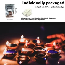 34 Color Wax Dye For Candle Making 5g/0.17oz, Includes  Dye Candle Color Dye, Candle Dye For Soy Wax Candles Making