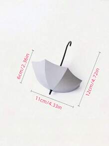 3pcs Umbrella Shaped Adhesive Hooks, Suitable For Organizing Various Small Items In Kitchen And Bathroom