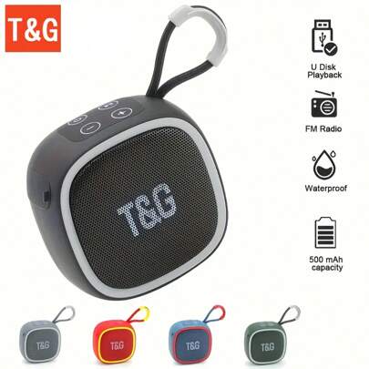T&G TG659 Portable Wireless Subwoofer - Ultra-Portable Design With Wireless Connectivity, Compact Mini Size, True Wireless Stereo, HIFI Loudspeaker, TF Card Support, And Built-In Radio - Advanced Sound Box With Endless Entertainment