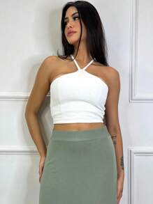 CROPPED DUPLO / CAMISETA FEMININA - Branco - Visão 3