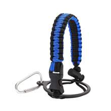 1pc Outdoor Parachute Cord Handmade Braided Cup Handle, Cup Sleeve, Durable Water Bottle Carrier For Outdoor Activities - Supports Up To 64oz