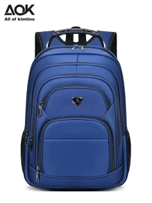 Unisex Backpack Water Resistant Waterproof Reinforced Steel Cable For Travel School Social Elegant Great Promotion Random Model Shipping - Màu xanh hải quân - Xem 6