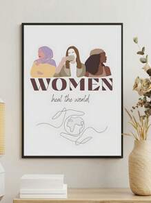 1 pieza Póster de lienzo sin marco, arte moderno, mujer, africana sexy-americana, cartel de pintura al óleo de tipografía de cita de arte, regalo ideal para dormitorio, sala de estar, comedor, cocina, estudio, baño, pasillo, dormitorio, pared arte, decoración de pared, decoración del hogar, pintura de lienzo de decoración de habitaciones