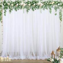 1 rèm nền mỏng, màu xanh và hồng, trong mờ, 59x85 inch. Rèm nền tuyệt đối hoàn hảo cho đám cưới, tặng quà, tiệc sinh nhật, nền chụp ảnh và trang trí. - màu đặc - Xem 1