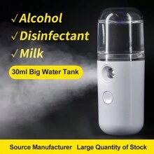 1.01盎司便攜式納米蒸氣噴霧器，小型面部噴霧機，USB便攜式噴霧器，可用於臉部保濕，聖誕禮物/情人節禮物 - 白色 - 查看 1