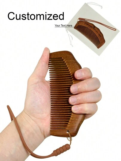 1 Stück personalisierter, individueller Holz-Geburtskamm, natürlicher Geburts-Kamm für Wehen für Mama | Holzkamm für Frauen - Geburtskamm für Geburt und Entbindung Essentials | Holzkamm für Schwangerschaftswehen, Wehenerleichterung & Geburtsgeschenke für Frauen, flacher tragbarer Kamm, Muttertagsgeschenk/Freundinnengeschenk/Familiengeschenk/Kindergeschenk, multifunktional, dekorativ, mit Gravur, Weihnachts-Schönheits-Accessoire