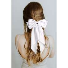 10件套新款仿珍珠大蝴蝶结时尚马尾夹，仿珍珠手工发饰，精美发夹，丝缎弹簧夹，最佳礼物，发饰，发卡，发夹，爪夹，学习用品 - 彩色 - 查看 6