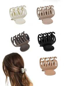 3 Stück Haarklammern mit doppelter Zahnreihe für dünnes Haar, 4,1 cm (ca. 1,6 Zoll) mittlere Größe, matte rutschfeste Kurzhaar-Accessoires für Frauen und Mädchen, Lässig Hair Jaw Clip, Haarklammern, Haarklemmen, Haarfänger-Clip, Schulsachen, College