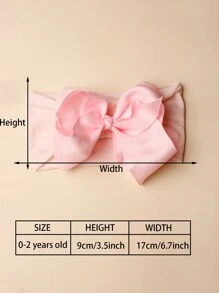 Set de 3 diademas elásticas de nailon de unicolor, suaves y lindas para bebés, adecuado para uso diario y el Día de San Valentín