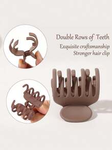 3 Stück Haarklammern mit doppelter Zahnreihe für dünnes Haar, 4,1 cm (ca. 1,6 Zoll) mittlere Größe, matte rutschfeste Kurzhaar-Accessoires für Frauen und Mädchen, Lässig Hair Jaw Clip, Haarklammern, Haarklemmen, Haarfänger-Clip, Schulsachen, College