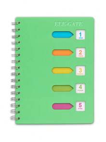 Cuaderno Libreta Pasta Gruesa Pequeña de 80 Hojas Rayado con Espiral Tamaño A4 Estudiante - Verde - Ver 2
