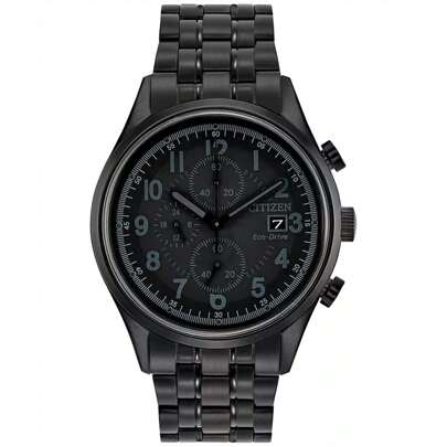 Men's Eco-Drive Chronograph Watch In Black
