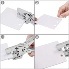 Upgraded Easy-To-Use Hole Punch Plier With 400pcs 3/16 Inch Metal Grommets, Diy Leather Belt Punch Tool With Grommet, Eyelet Plier Tool For Leather Belt, Paper, Card, Tag, Id Card, A4 File And Office Punching And Binding Tool