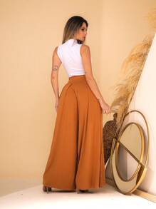 Women Pants - Camel - Ver 4