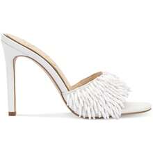 Jessica Simpson Womens Beaded Faux Leather Heels - 亮白色義大利納帕革 - 查看 2
