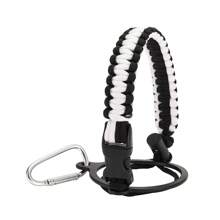 1pc Outdoor Parachute Cord Handmade Braided Cup Handle, Cup Sleeve, Durable Water Bottle Carrier For Outdoor Activities - Supports Up To 64oz