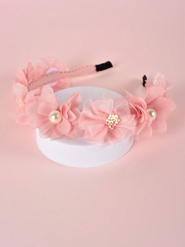 الأطفال الفتيات الجديدات اللطيفات الشريط الوردي زهري للرأس، أنيق وجذاب