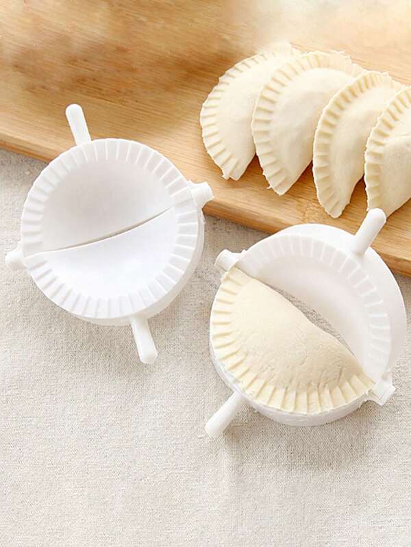 1pc/3pcs Dumpling Mold,DIY Dumpling Mold,Dumpling Maker Device,Dough Press,Quick And Easy Dumpling Maker,Plastic Mold For Perfectly Shaped Dumplings,Manual Dumpling Maker,Plastic Dumpling Mold,Fast Dumpling Clip,Ideal DIY Tool For Making Calzone