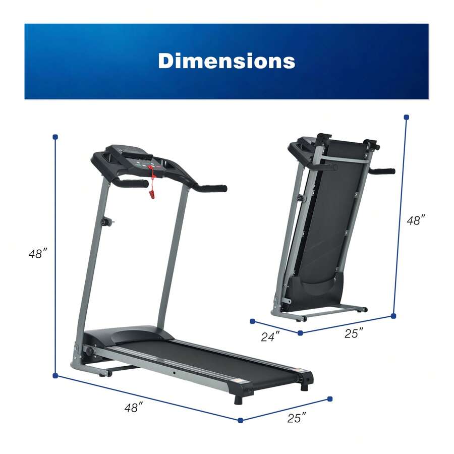Foldable Treadmills For Home And Office,2.5hp Horsepower 220lbs Weight