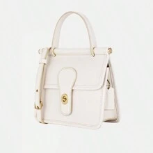 Coach Poșetă de umăr cu mâner superior din piele Willis, în stil elegant, cu curea reglabilă, închidere cu blocare 5789 B4HA