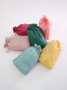 5 个哑光抽绳袋，彩色火焰图案，特殊服装内衣袜子包装塑料袋房间装饰家居装饰秋季装饰卧室装饰 - 多色 - 查看 3