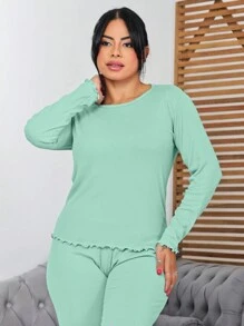Women Pajama Sets - màu xanh lá - Xem 4