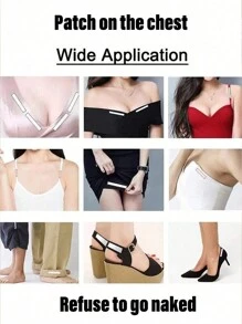 Secure & Discreet Dressing Aids: 36pc Invisible Fashion Tape, Waterproof Double-Sided Adhesive For Shirts & Lingerie - Clear - View 10