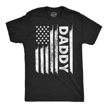 Crazy Dog T-Shirts Mens Funny T Shirts American Flag Daddy Sarcastic Fourth Of July Tee For Men