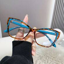 Fashionable Colorful Cat-Eye Fashion Glasses With A Unique Design That Changes With Light, Suitable For Bare-Faced Decoration, College Style, Streetwear, And Casual Outings. Beach Accessories For Women Glasses Shades Basics Fall Winter Women Outfits Clothes Business Casual Gifts Leopard For Summer Beach Vacation,Outdoor,Travel