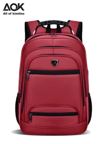 Unisex Backpack Water Resistant Waterproof Reinforced Steel Cable For Travel School Social Elegant Great Promotion Random Model Shipping - 酒紅色 - 查看 8
