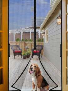 1pc Magnetic Screen Door, Mesh Curtain, Self-Sealing Thickened Hands-Free Partition, Blocks Insects And Flies, Enjoy Fresh Air, Pet Friendly Curtain, Suitable For Summer Kitchen, Living Room And Bedroom - Multicolor - View 2