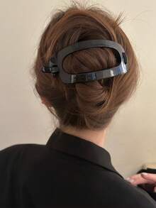 4pcs Minimalist Ellipse Shape Hair Clips, Elegant Women's Hair Accessories, For Holding Hair In Place - Multicolor - View 2