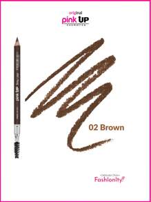 FASHIONITY Pink Up Lápiz delineador para cejas con cepillo de alta pigmentación - Brow Liner - 02 BROWN - Ver 2