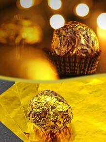 100pcs Gold Foil Candy Chocolate Wrappers, Suitable For Party, Wedding, Banquet, Birthday, Family Gathering Candy Chocolate Packaging, Halloween Candy Wrapping Paper - Multicolor - View 8